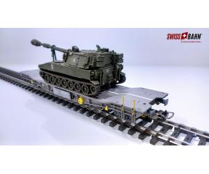 PIKO 96699-12 SBB Transportwagen, CH PzH M109