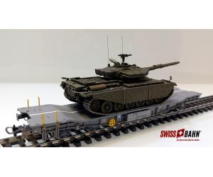 PIKO 96699 -04 SBB Transportwagen CH- Centurion Panzer (DC)