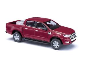 BUSCH 52843 Ford Ranger- Hardtop, Weinrot mit Alukiste H0