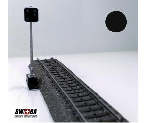 SWIBA 91360 C-Gleis Signalsockel für Mafen Signale H0 Schwarz