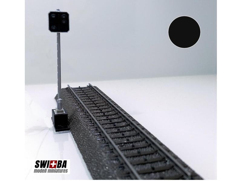 SWIBA 91360 C-Gleis Signalsockel für Mafen Signale H0 Schwarz