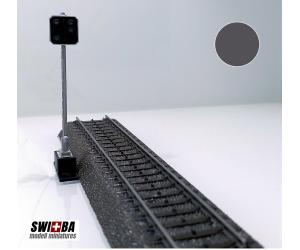 SWIBA 91361 C-Gleis Signalsockel für Mafen Signale H0 Betongrau