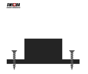 SWIBA 91360 C- Gleis Signalsockel für Mafen Signale H0 Schwarz.