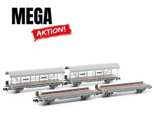 Liliput 260122 BLS Auffahrwagen, Autoverladewagen-Set