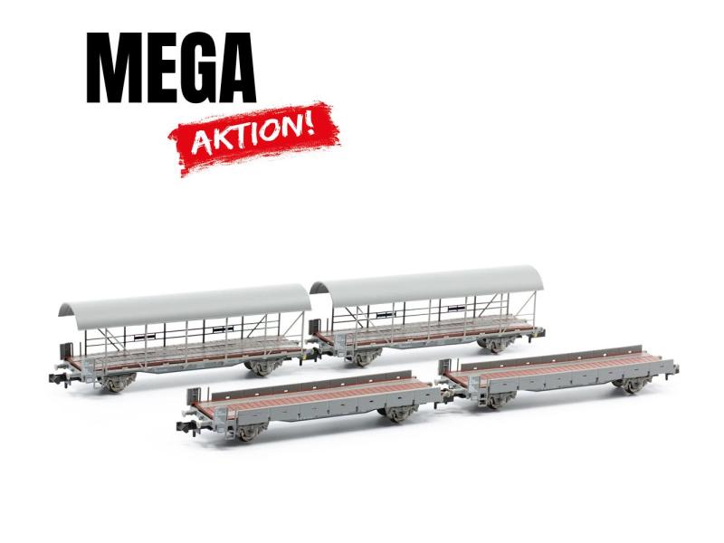 Liliput 260122 BLS Auffahrwagen, Autoverladewagen-Set