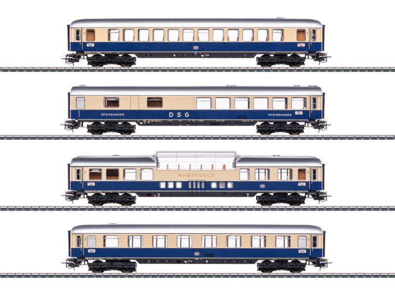 MÄRKLIN 40852 TEE-Rheingoldwagen-Set 'Tin Plate'