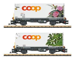 LGB 45885 RhB Containerwagen Set 'coop®' - Ansicht 1
