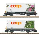 LGB 45885 RhB Containerwagen Set 'coop®' - Ansicht 1