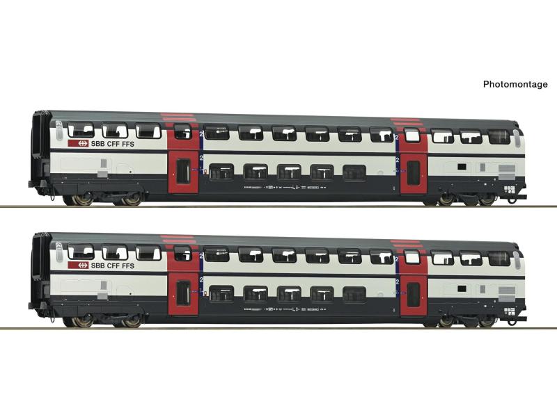 ROCO 6200216 SBB IC2000 Doppelstockwagen- Set 2. Klasse