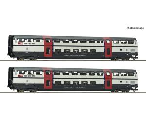 ROCO 6200217 SBB IC2000 Doppelstockwagen- Set 2. Klasse