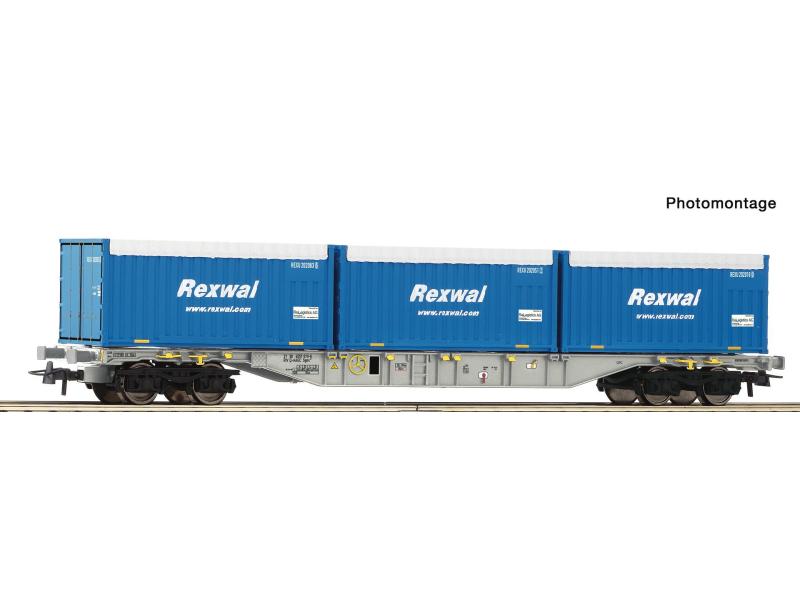 ROCO 6600234 wagon porte-conteneurs, AAE Rexwal Suisse