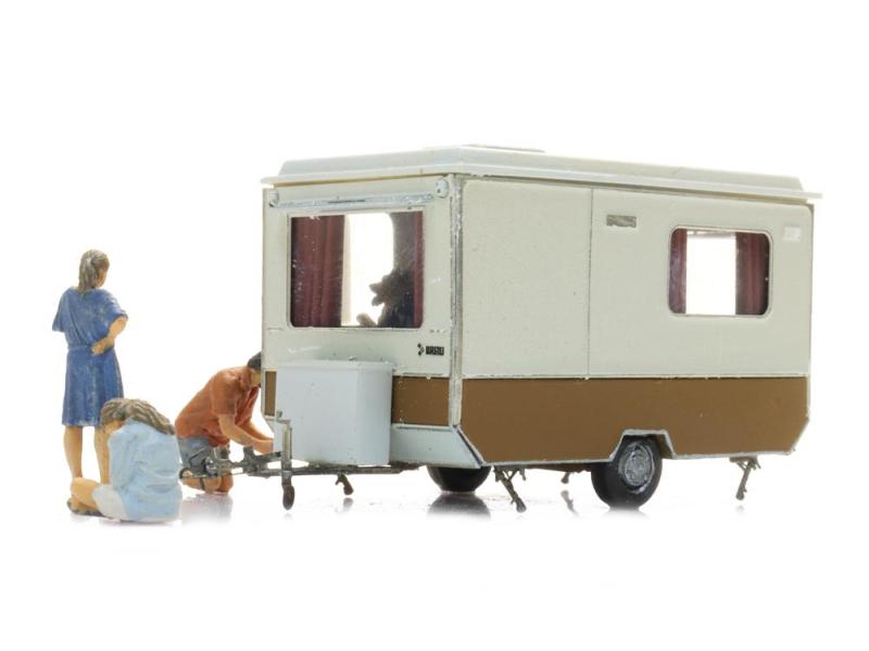ARTITEC 387.726 Caravan DDR / Campeggio, H0 (ferrovia...