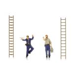 ARTITEC 5870129 Fensterputzer auf der Leiter, H0