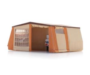 ARTITEC 387.565 Alpenkreuzer Camping- Zelt H0, als perfekte Ergänzung für jeden Campingplatz oder idyllische Szene am Seeufer.