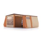 ARTITEC 387.565 Alpenkreuzer Camping- Zelt H0, als perfekte Ergänzung für jeden Campingplatz oder idyllische Szene am Seeufer.