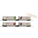 ROCO 6600322 Coop Doppeltaschen-Gelenkwagen T2000