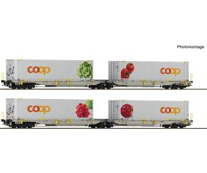 ROCO 6600322 Coop Doppeltaschen-Gelenkwagen T2000