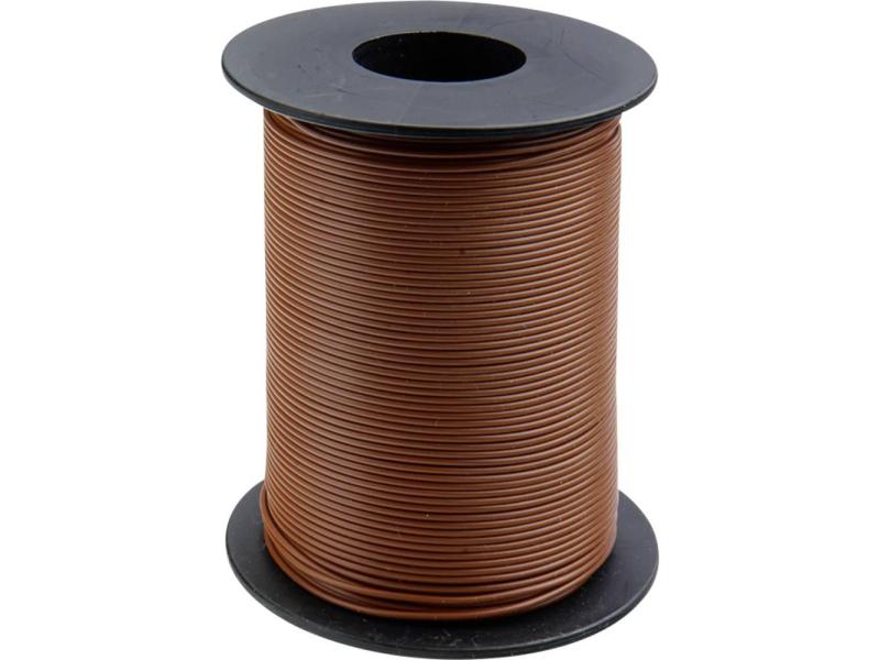 SWIBA 1006 Kabel 100m, 0,14mm² - Schaltlitze LIY Braun