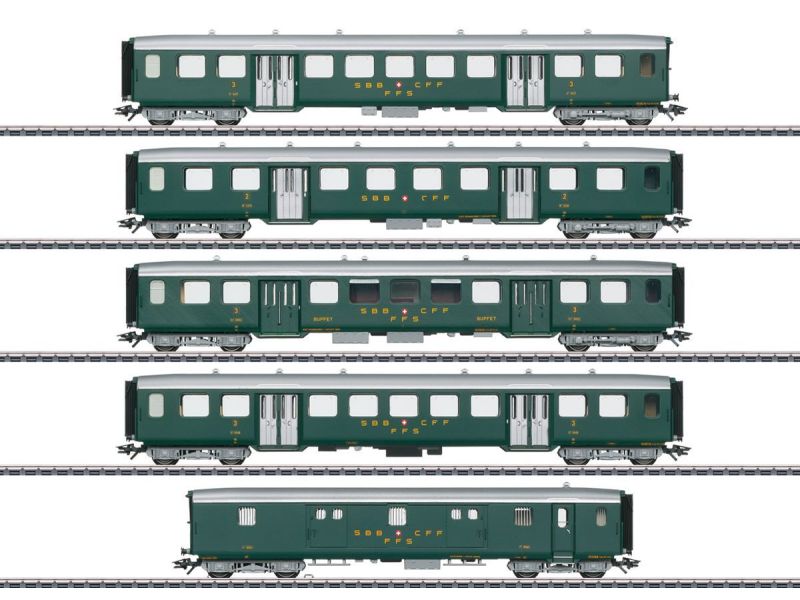 TRIX 23134 SBB Leichtstahlwagen-Set zur Ae 3/6