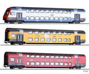 TILLIG 70038 SBB ZVV Doppelstockwagenset (ACD) - Ansicht 1