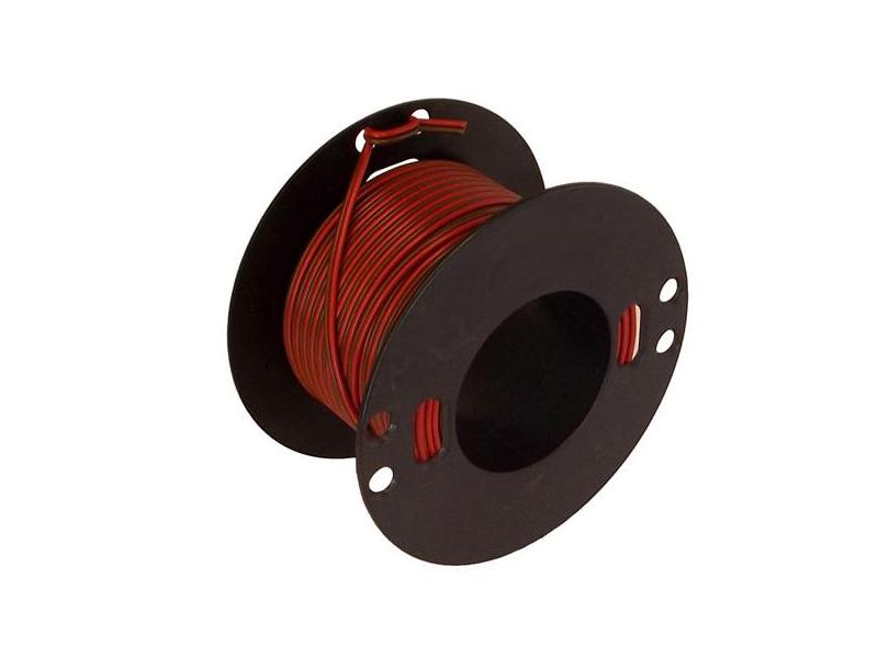 SWIBA 71525 Fil double 0.50mm² rouge/marron 25m