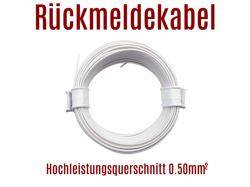 SWIBA 1050 Kabel per Meter, 0,50mm² - Schaltlitze LIY Weiss