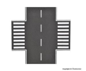 VOLLMER 48261 Straßenkreuzung Asphalt aus Steinkunst, H0