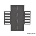 VOLLMER 48261 Straßenkreuzung Asphalt aus Steinkunst, H0