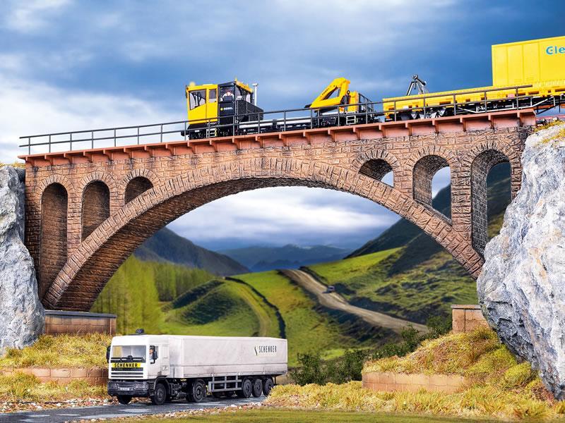 VOLLMER 42549 Mauersteinbrücke, gerade H0