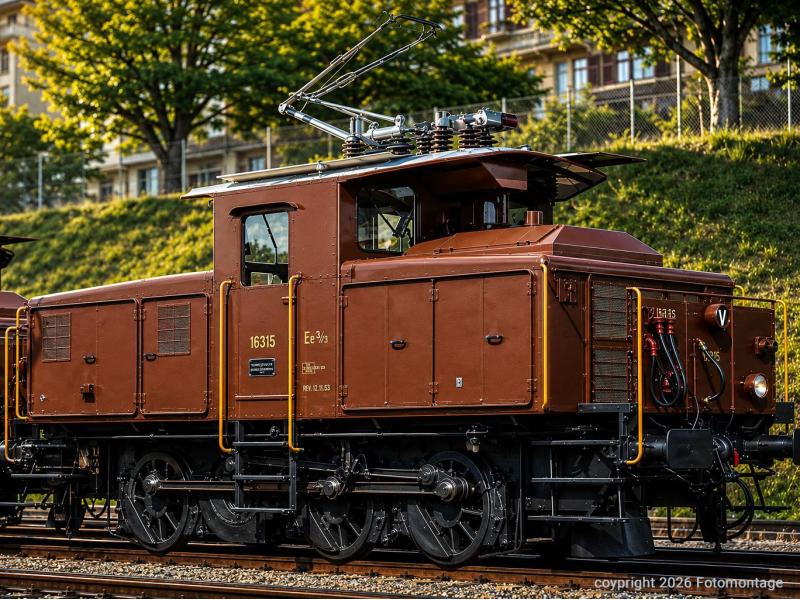 PIKO 97582 SBB Rangierlok Ee 3/3 II Rotbraun. DCS