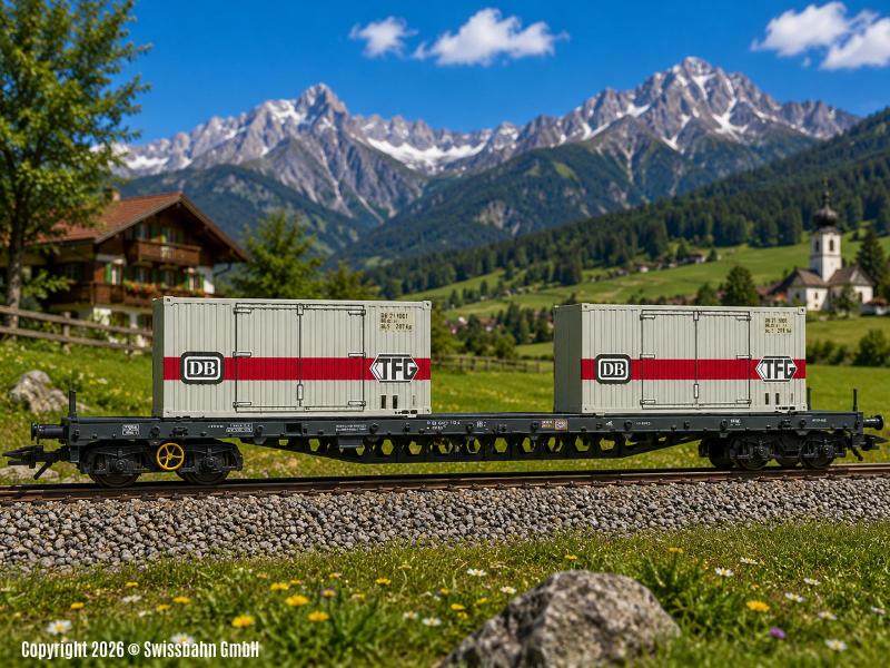 MÄRKLIN 47048 DB Container- Tragwagen Sgs 693