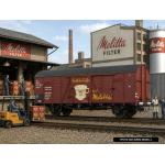 BRAWA 48741 DR Gedeckter Güterwagen Glr Melitta, Epoche II