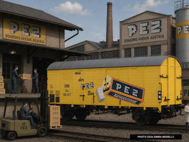 BRAWA 47941 Wagon de marchandises ÖBB Gms -PEZ Ép.III (AC)