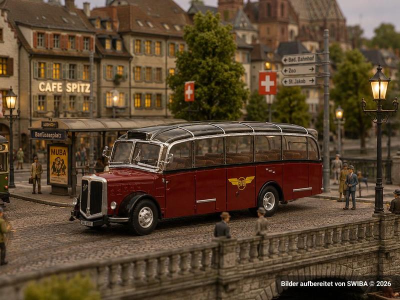 ACE 2012 Saurer L4C Alpenwagen IIIa BVB (ferrovia in...