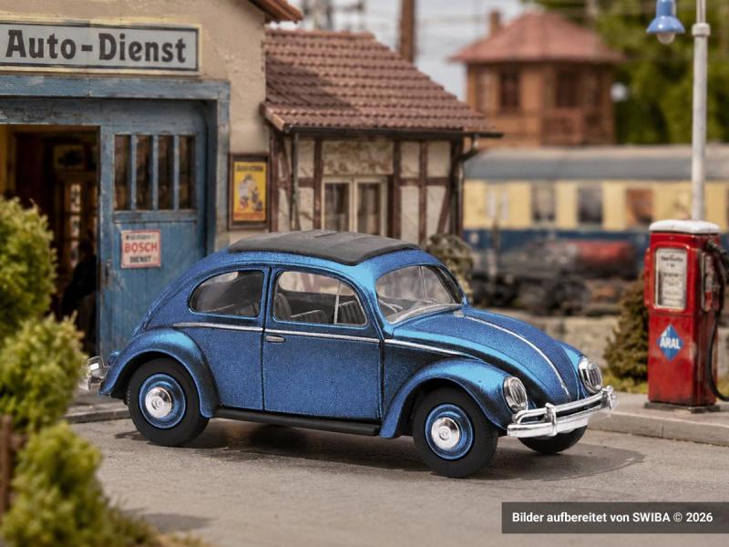 BUSCH 52996 VW Käfer, Export, Blaumetallic Limitiert