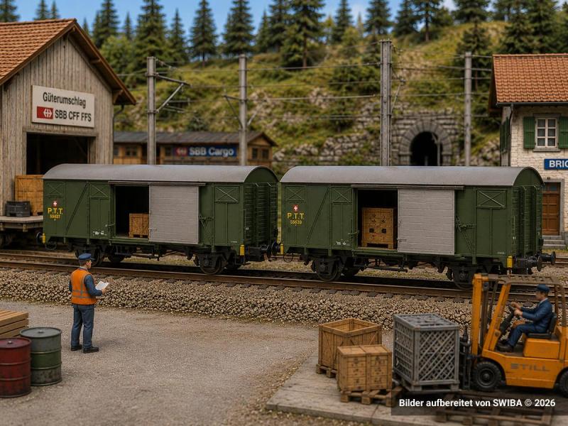 Exact-train 20947 SBB - PTT Carro Postale - Set IV
