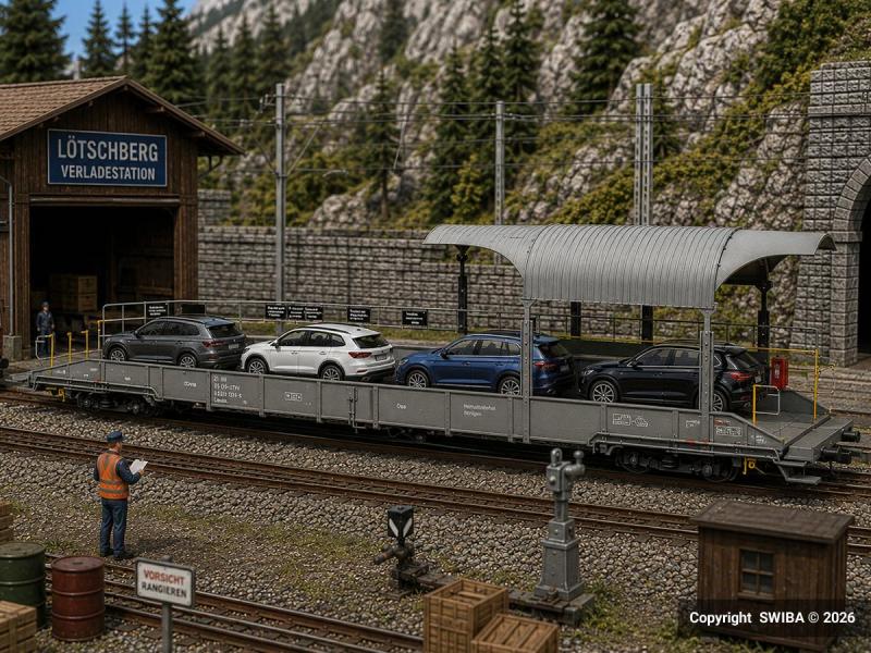 Exact-train 26000 BLS wagon de transport automobile...