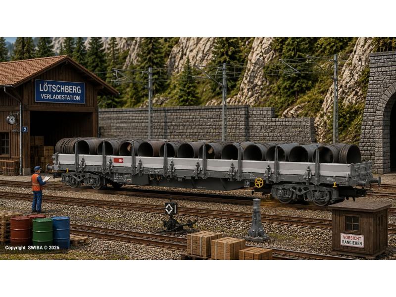 ROCO 76591 SBB Rungenwagen Typ RES, H0