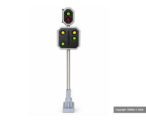Schneider 2202 SBB signal principal avec signal d'annonce hauteur 66 mm