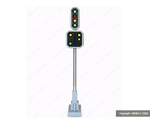 Schneider 2206 SBB Hauptsignal mit Vorsignal 8 LED
