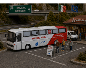 LEMKE 4427 Mercedes Benz O303 RHD 'Impfbus' - Ansicht 1