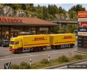 LEMKE 4607 MAN F90, 3-achs Koffer-Hängerzug DHL - Ansicht 1