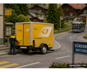 VK-Modelle 04232 Postauto- Anhänger, Schweizer Post H0 - Ansicht 1