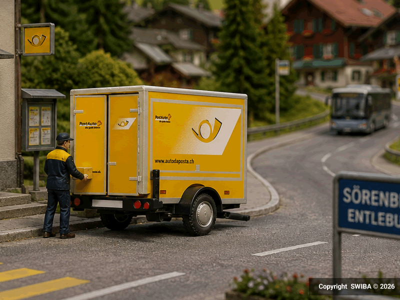 VK-Modelle 04232 Rimorchio per autobus, Posta Svizzera...