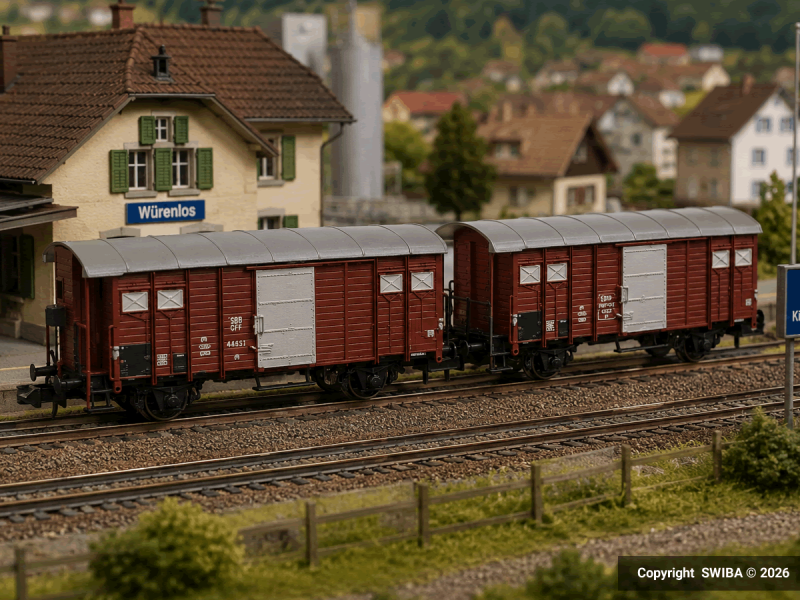 HOBBYTRAIN 24250 SBB Güterwagen K3, Set