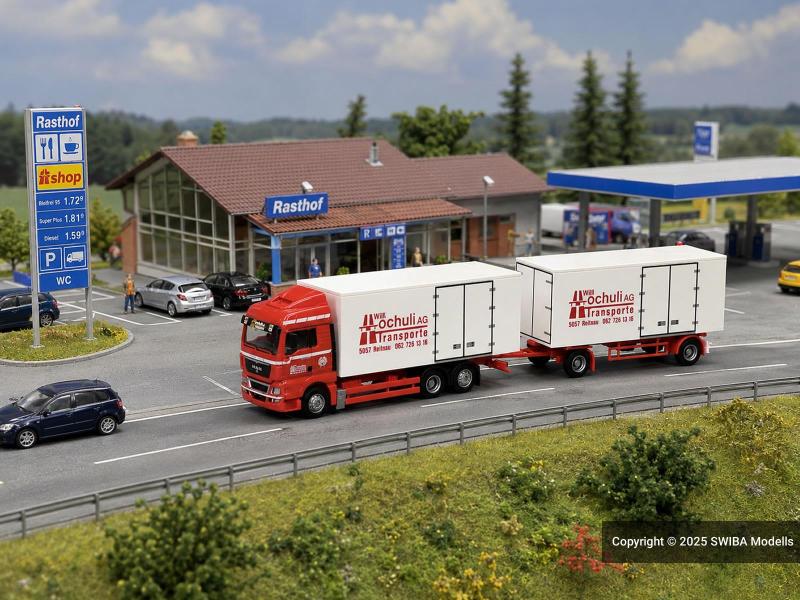 AWM 55200 MAN TGX XLX, treno a rimorchio con...