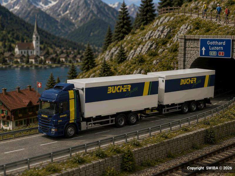 AWM 55097 Mercedes Benz Actros MP2, Bucher (ferrovie...
