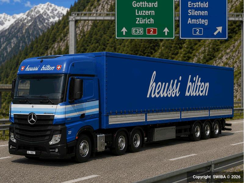 AWM 55226 MB Actros Gigaspace 'Heussi Bilten' H0