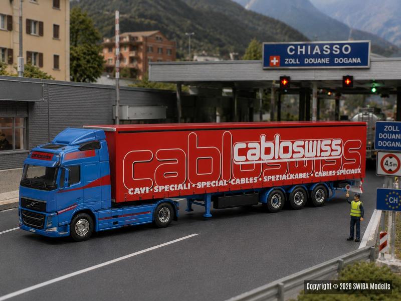 AWM 55061 Volvo FH Glob. Aerop 'Cabloswiss' (ferrovia...