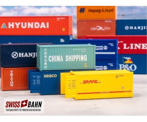 FALLER 182057 20' Container, 5er-Set H0 - Ansicht 1